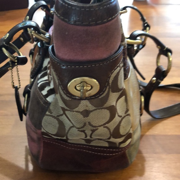 COACH TOTE HANDBAG/PURSE IN PATCHWORK GORGEOUS COLORS BOX & DUST BAG LUXURY🤎 - Picture 13 of 16